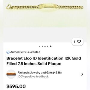 Mid century Elco 1/20 12k Chain Bracelet 💶